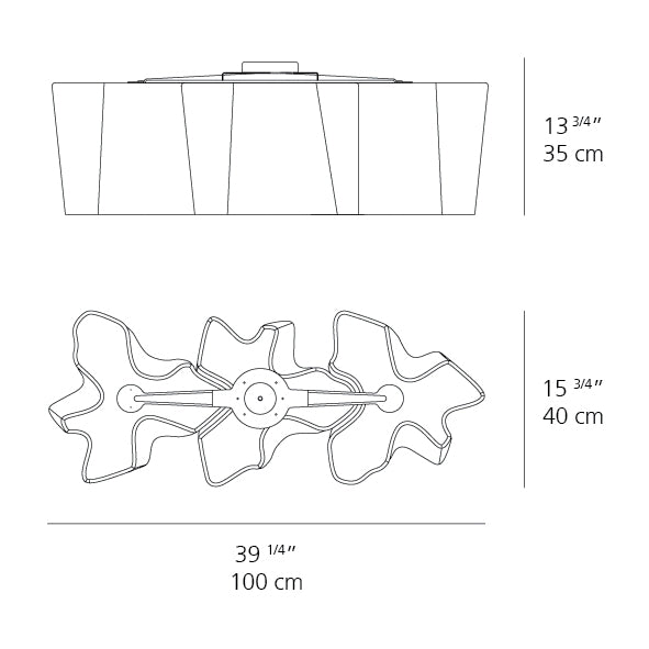 Logico Triple Linear Ceiling Light Large