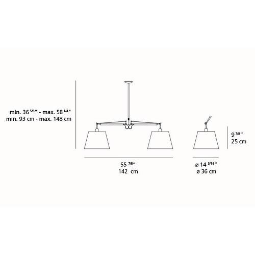 Tolomeo Double Shade Suspension Large