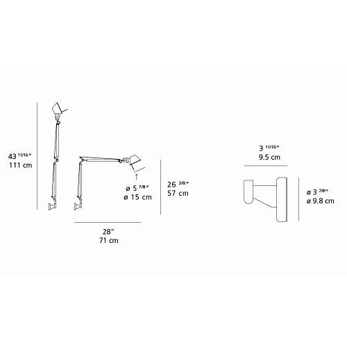 Tolomeo Mini Wall Lamp S Bracket