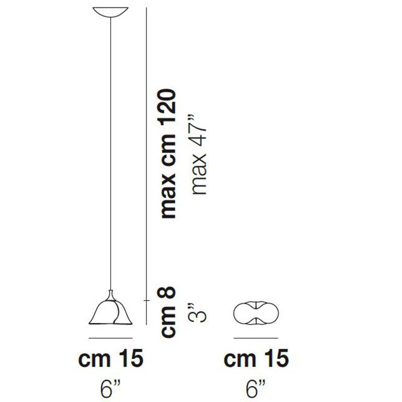 Ninfea Small Pendant Light Specifications