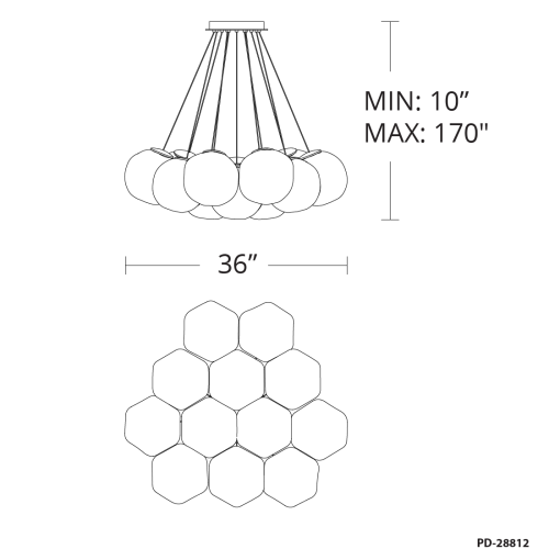 Cosmic 12 Lights Chandelier