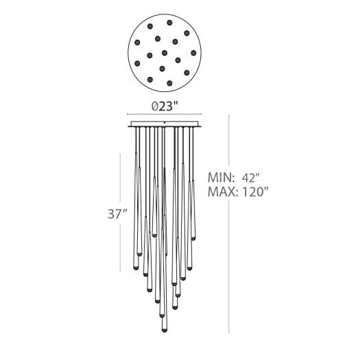 Cascade Round Multi-Light Pendant XL