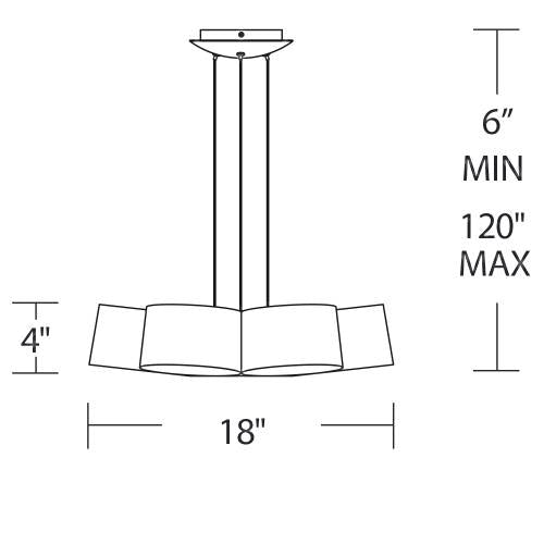 Marimba LED Chandelier Small