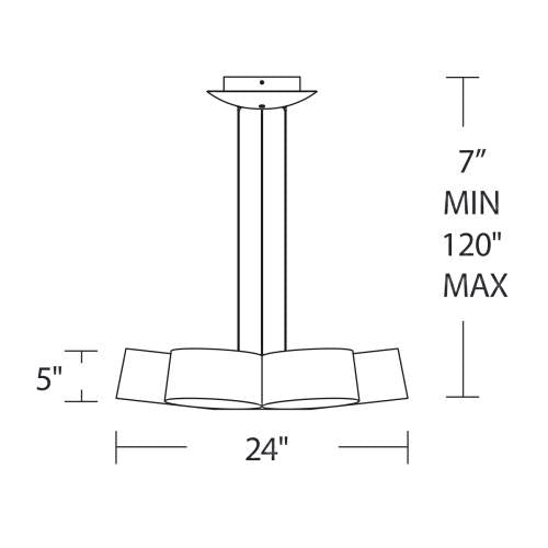 Marimba LED Chandelier Medium