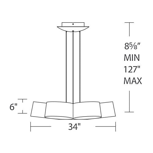 Marimba LED Chandelier Large