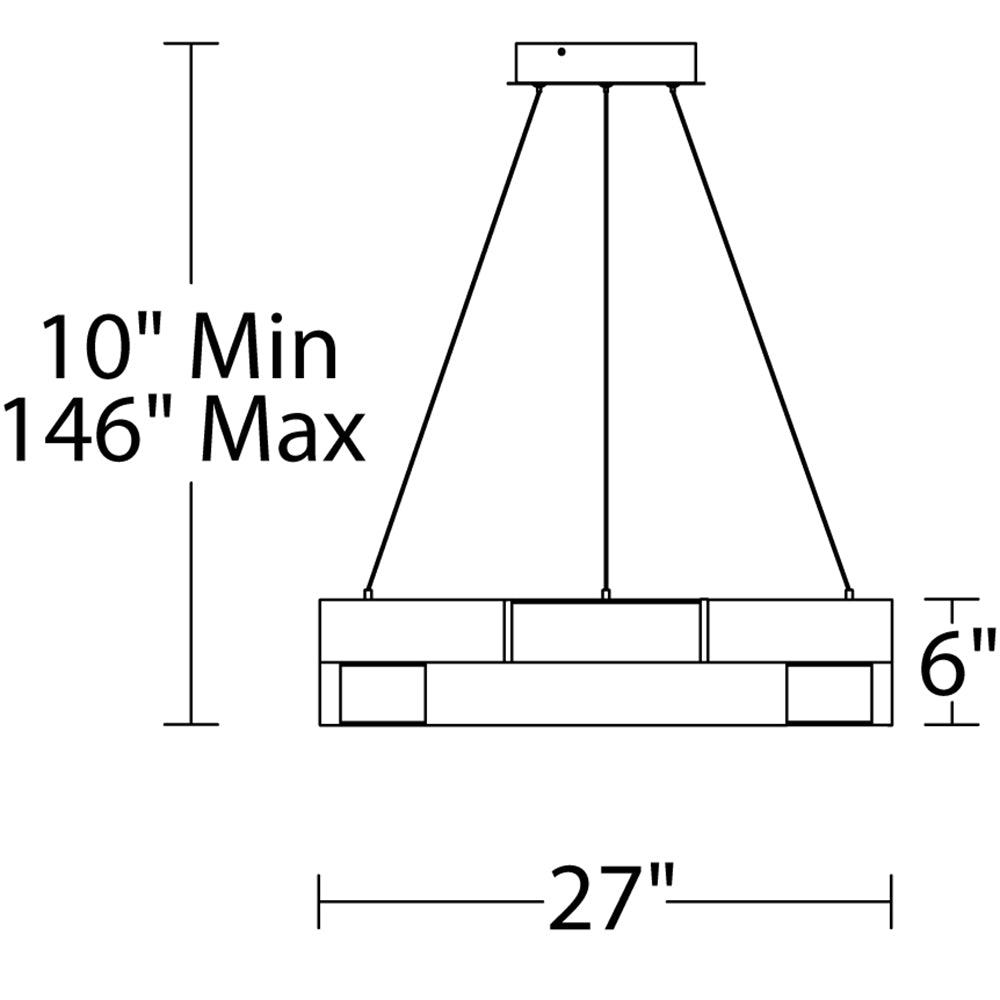 Trap dweLED Pendant - 27 inch Specifications