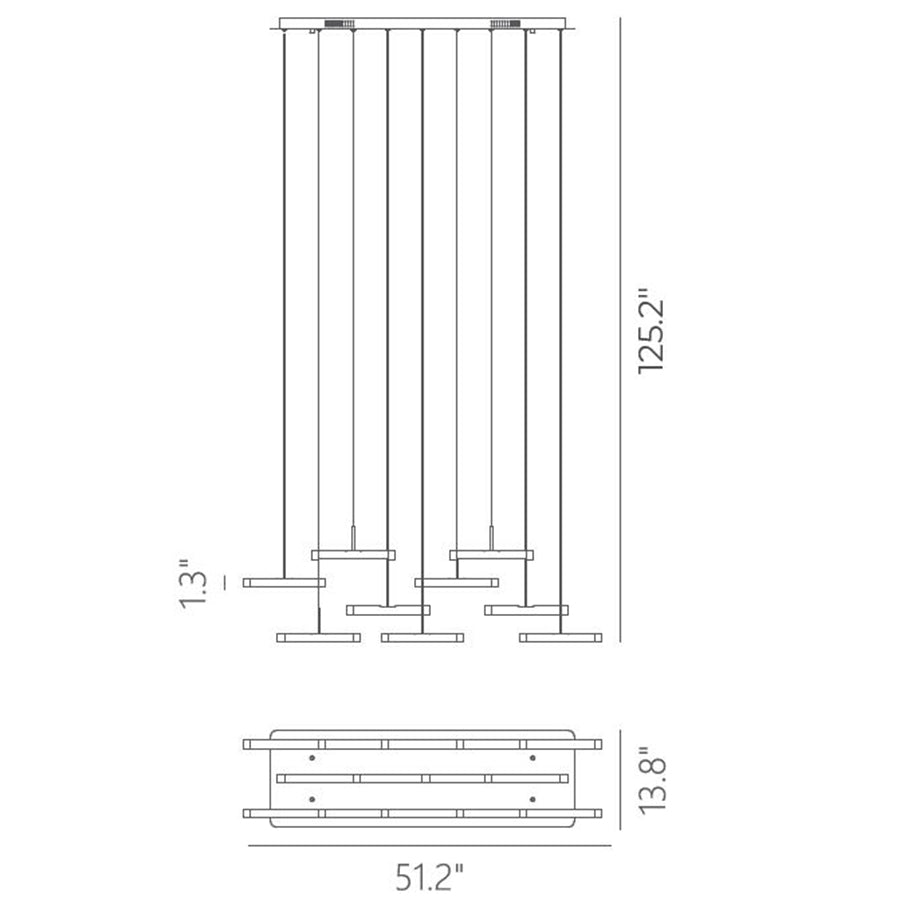 Seesaw 14 Light Chandelier Specifications