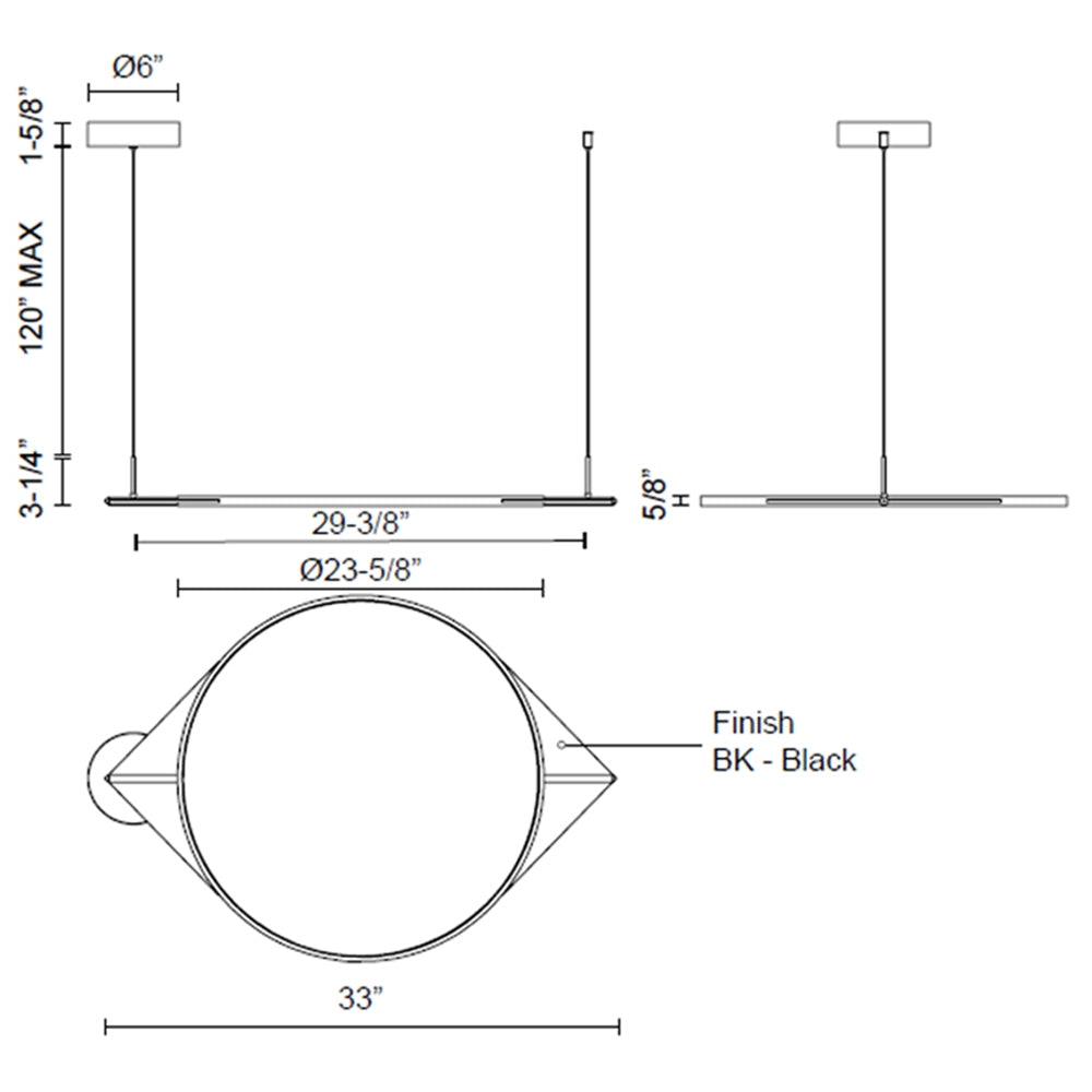 Serif LED Pendant Light Specifications