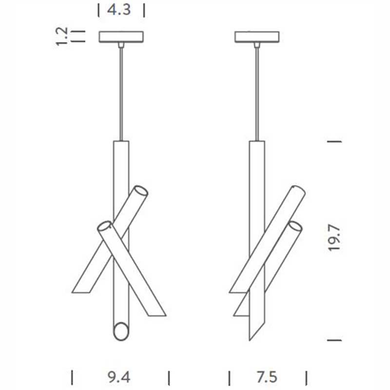 Tubes 3 Pendant Light Specifications