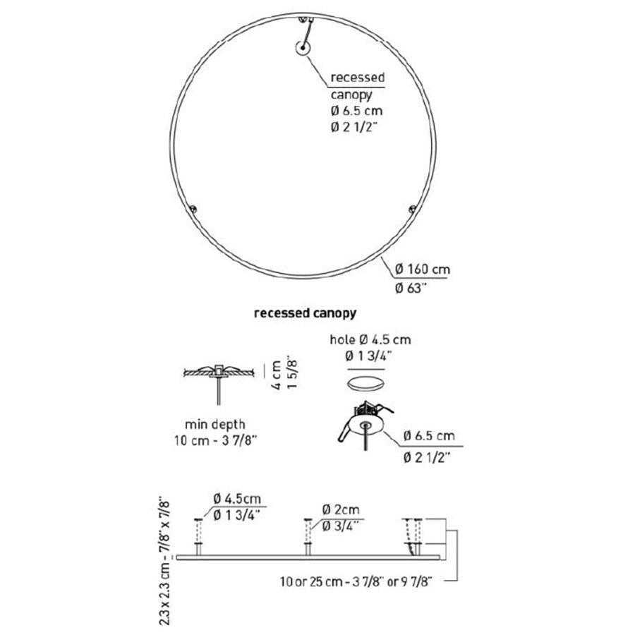 U-Light ADA Recessed Large Wall/Ceiling Light Specifications