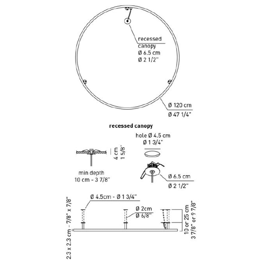 U-Light ADA Recessed Medium Wall/Ceiling Light Specifications