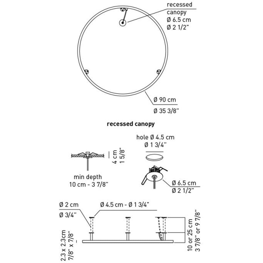 U-Light ADA Recessed Small Wall/Ceiling Light Specifications