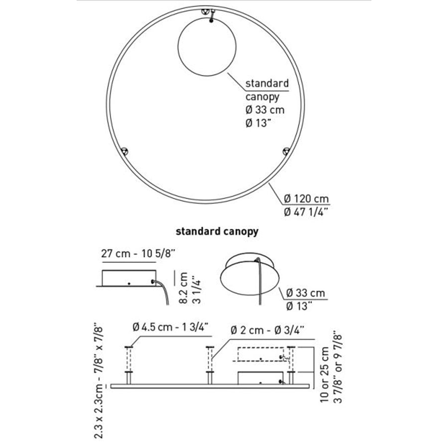 U-Light ADA Surface Mount Medium Wall/Ceiling Light Specifications