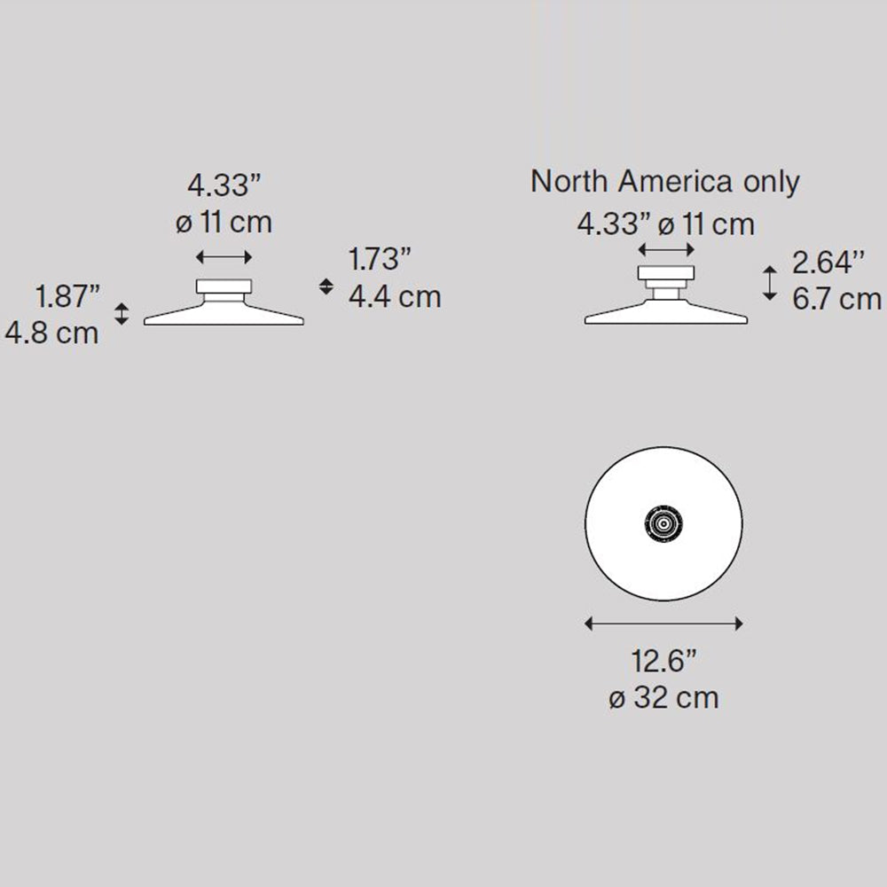 Vinyl Small Wall/Ceiling Lamp Specifications