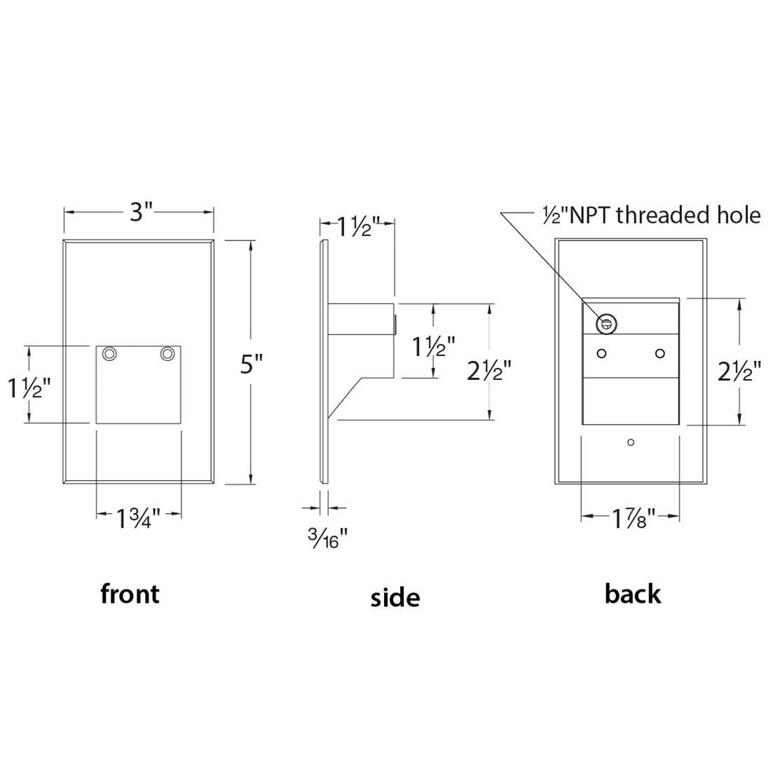 Vertical LED Step and Wall Light Specifications