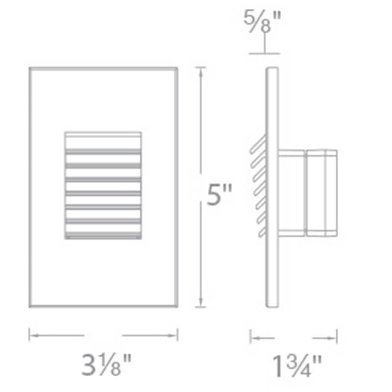 Vertical Louvered LED Step and Wall Light Specifications