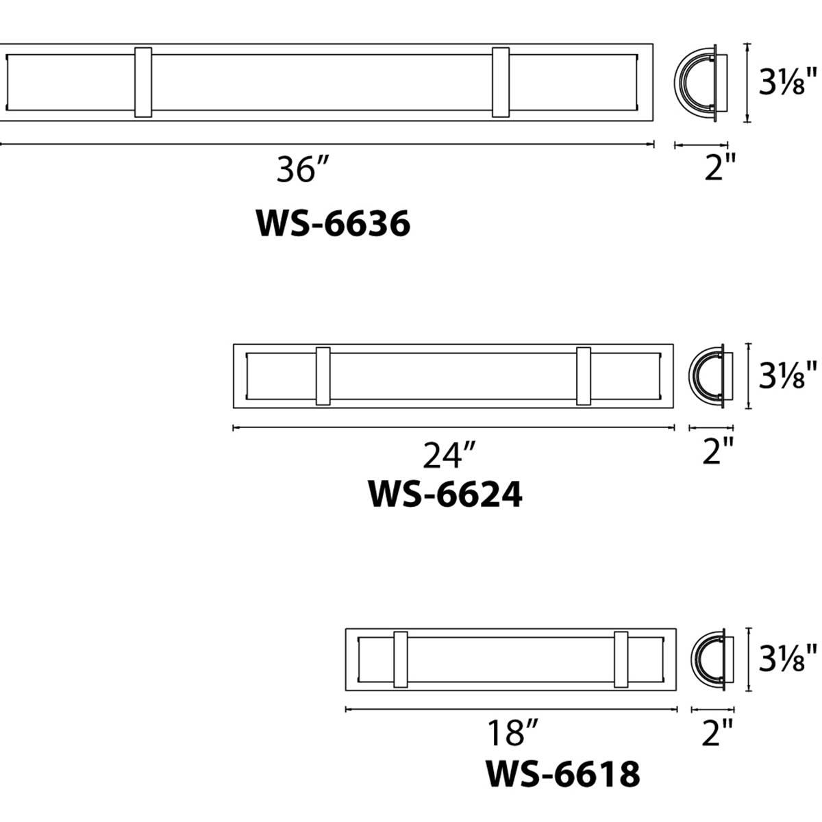 Vie dweLED Bath Bar Specifications