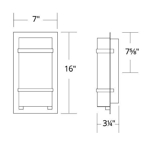 Phantom LED Outdoor Wall Sconce Medium