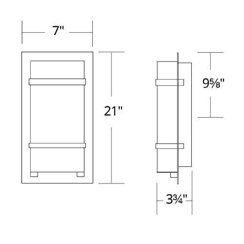 Phantom LED Outdoor Wall Sconce Large