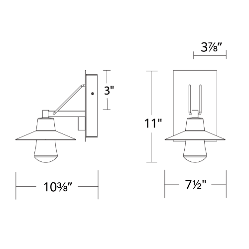 Suspense LED Outdoor Wall Sconce Small