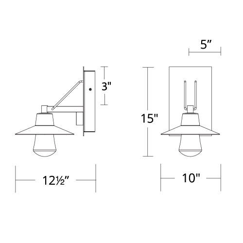 Suspense LED Outdoor Wall Sconce Medium