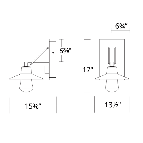 Suspense LED Outdoor Wall Sconce Large