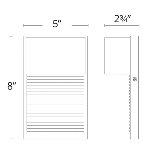 Hiline LED Outdoor Wall Sconce Small