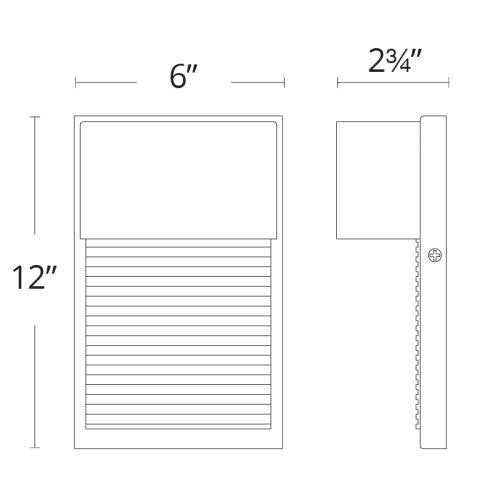 Hiline LED Outdoor Wall Sconce Medium