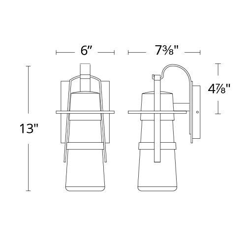 Balthus LED Indoor/Outdoor Wall Sconce Small