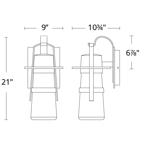 Balthus LED Indoor/Outdoor Wall Sconce Large