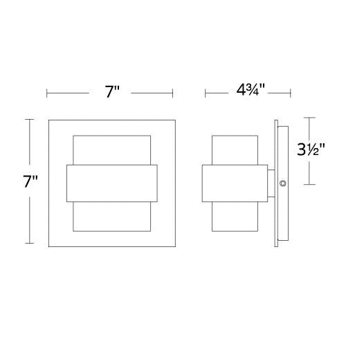 Pandora LED Indoor/Outdoor Wall Sconce Small