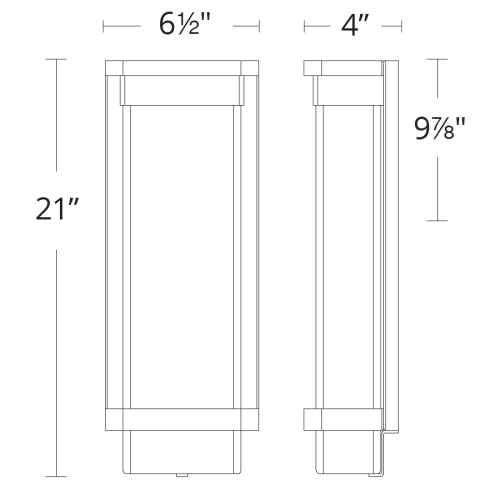 Vitrine LED Outdoor Wall Sconce Large