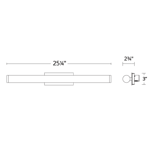 Sabre LED Bath Bar Medium