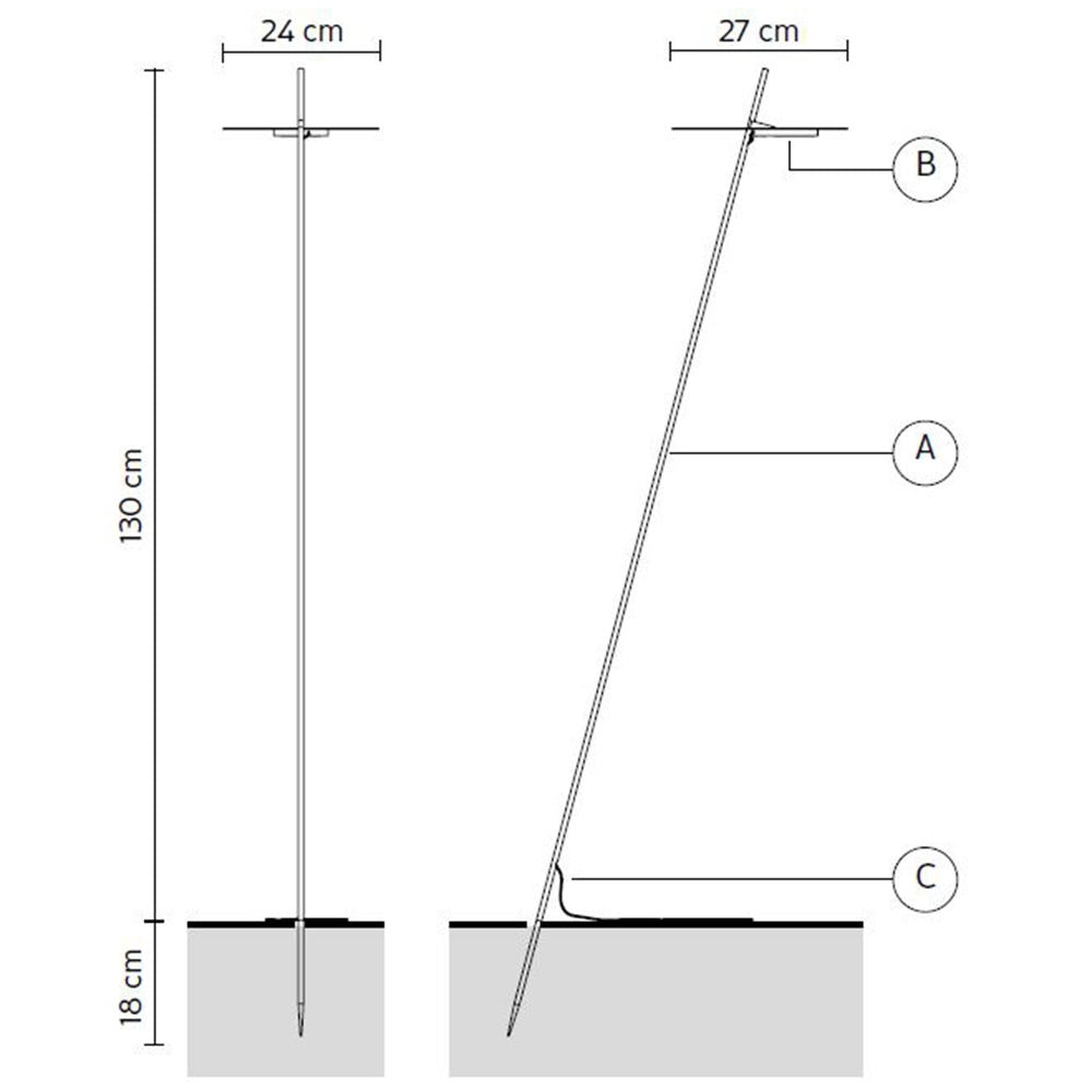 Xana Large 18 Stake Floor Lamp Specifications