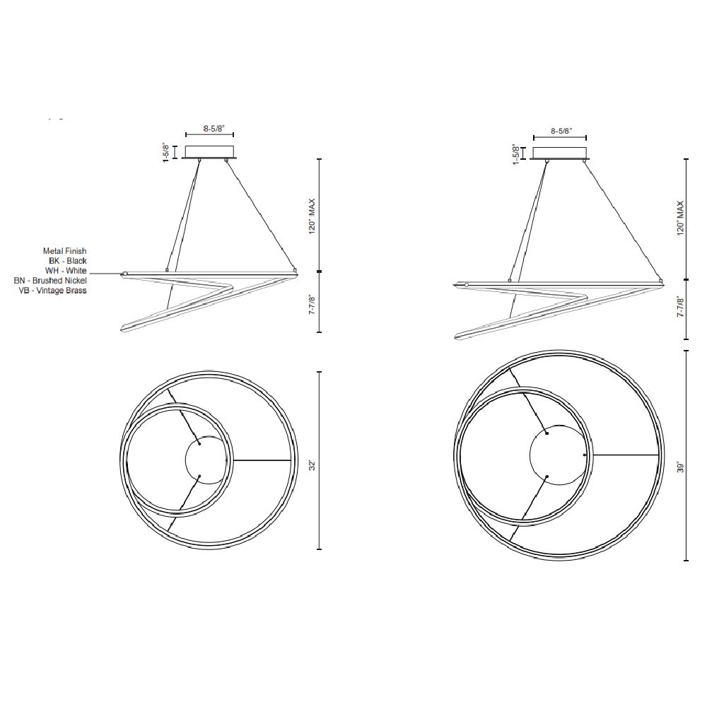 Ampersand Pendant Specifications