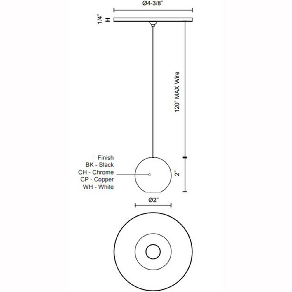 Exo LED Mini Pendant Specifications