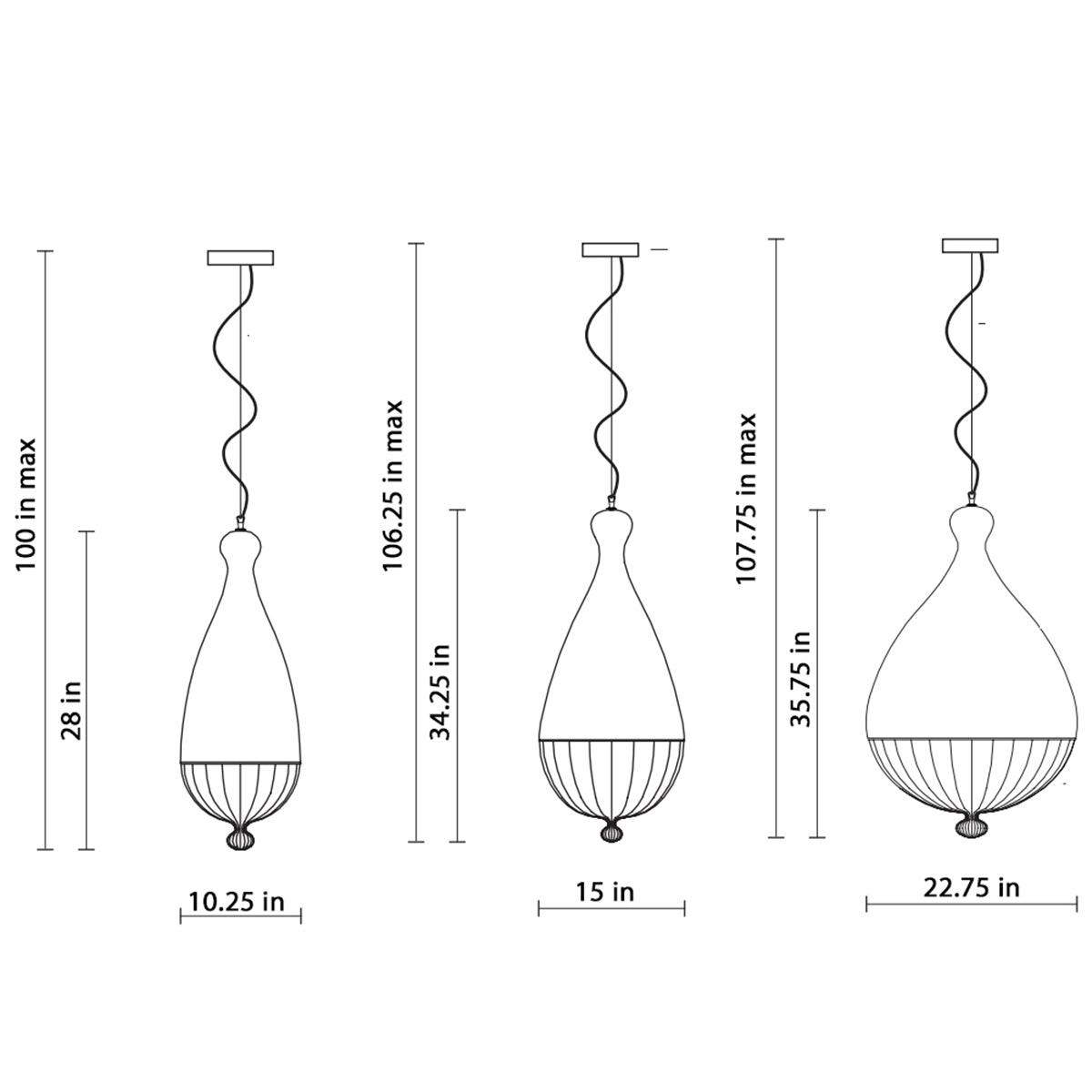 Le Trulle Pendant Light Specifications