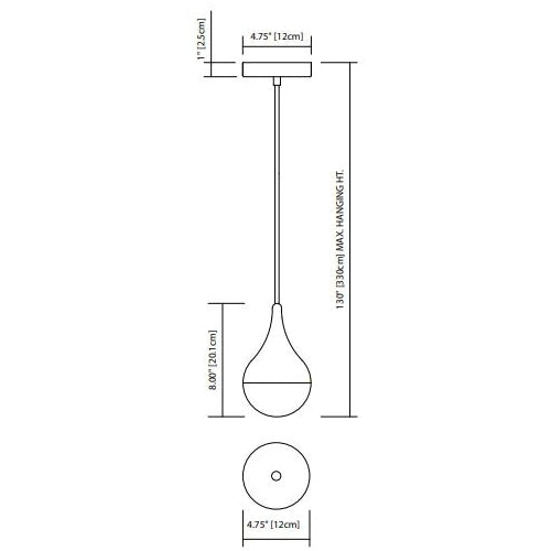 Kiss Single LED Pendant