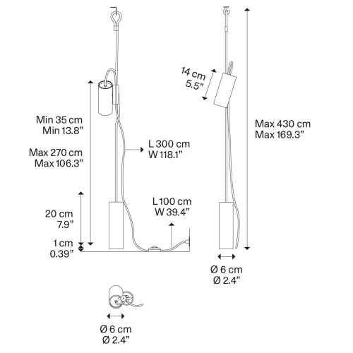 Cima Suspension / Floor Lamp