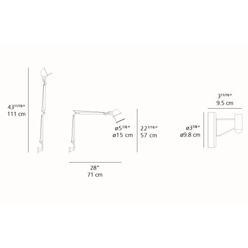 Tolomeo Mini LED Wall Lamp S Bracket