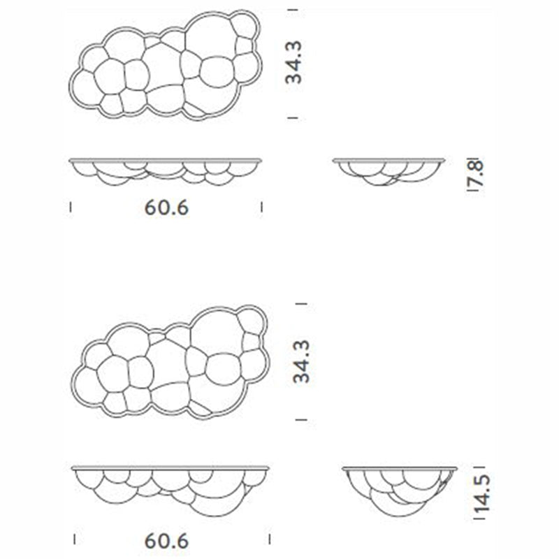 Nuvola Wall/Ceiling Light Specifications