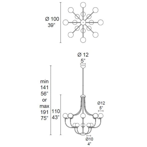 Dots 7210/16 Chandelier