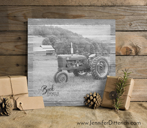 Family Tractor Canvas Print by Jennifer Ditterich Designs