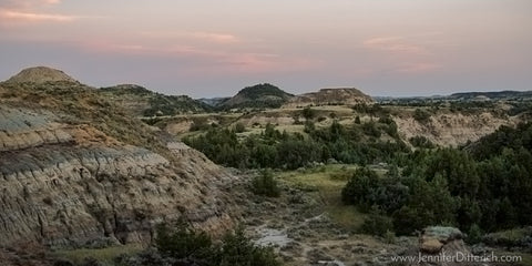 Sunset in Theodore Roosevelt National Park by Jennifer Ditterich