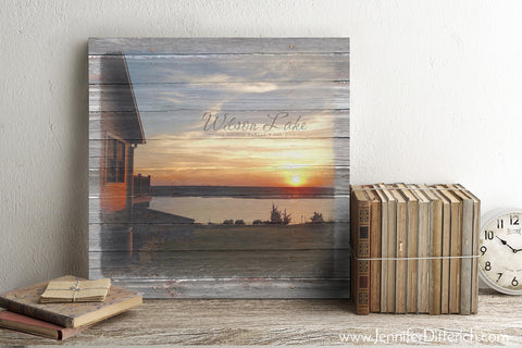 Personalized Lake Canvas Print Gift Idea by Jennifer Ditterich Designs
