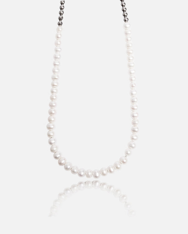 6mm Pearl + Padlock Necklace – Zotic