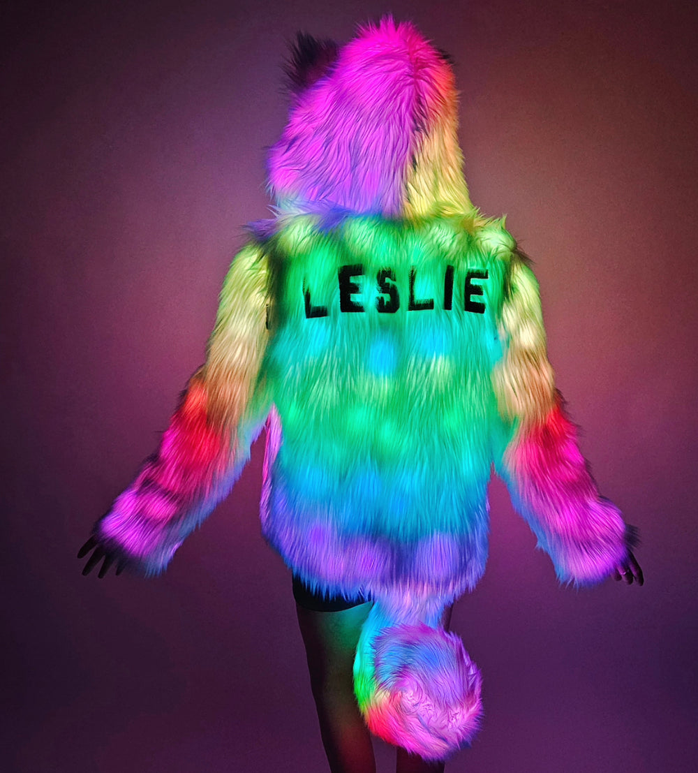 Short LED Coat with Tail