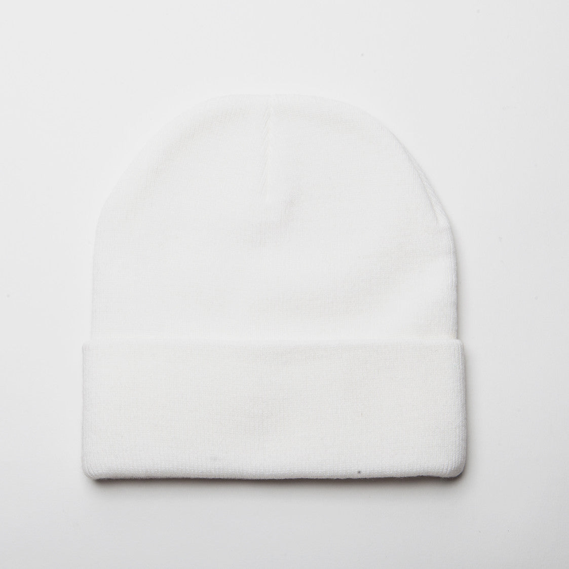 white beanie hat