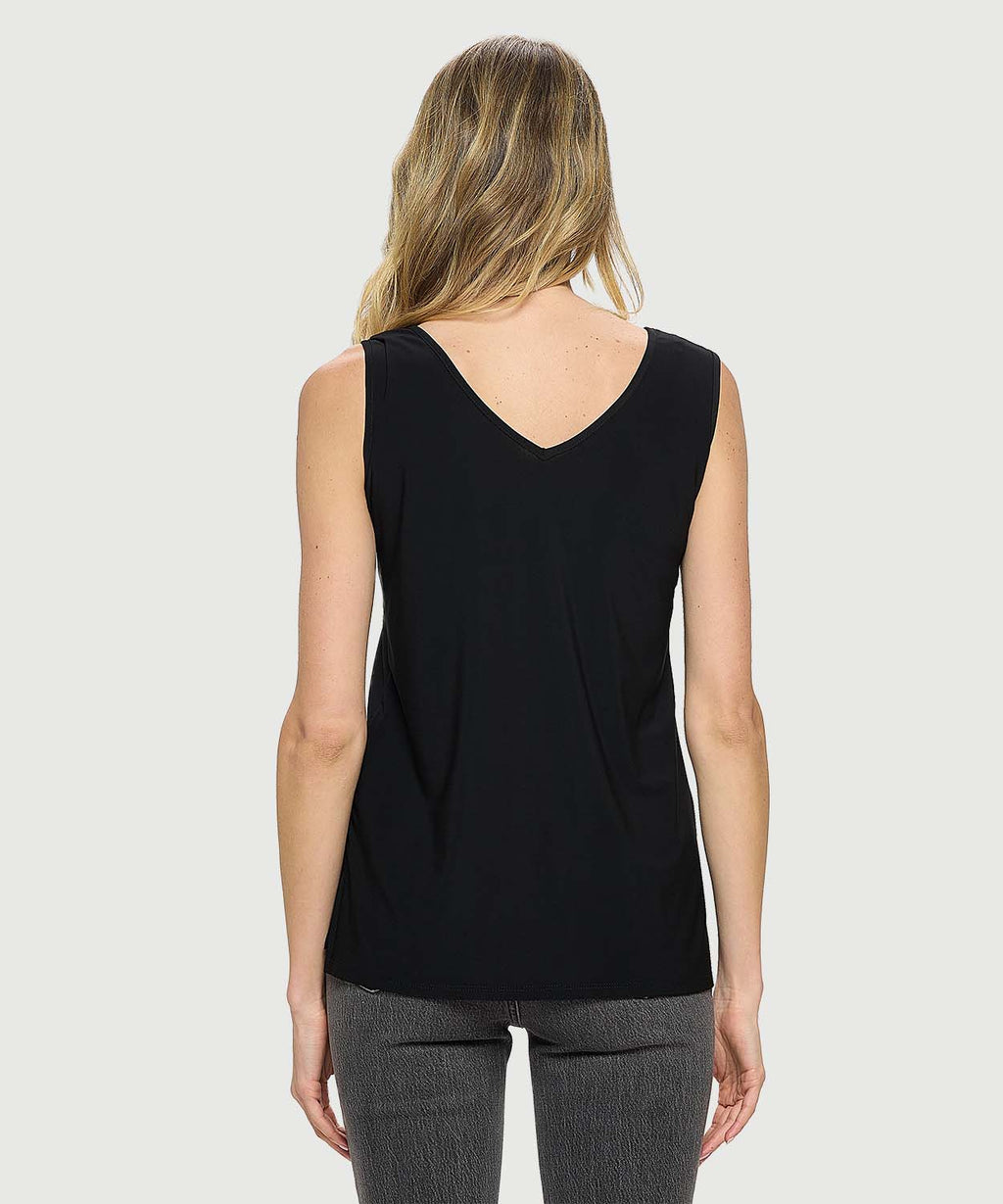 CUT AND SEW SCOOP NECK V BACK TANK-NAVY-LAST TANGO – Apropos San