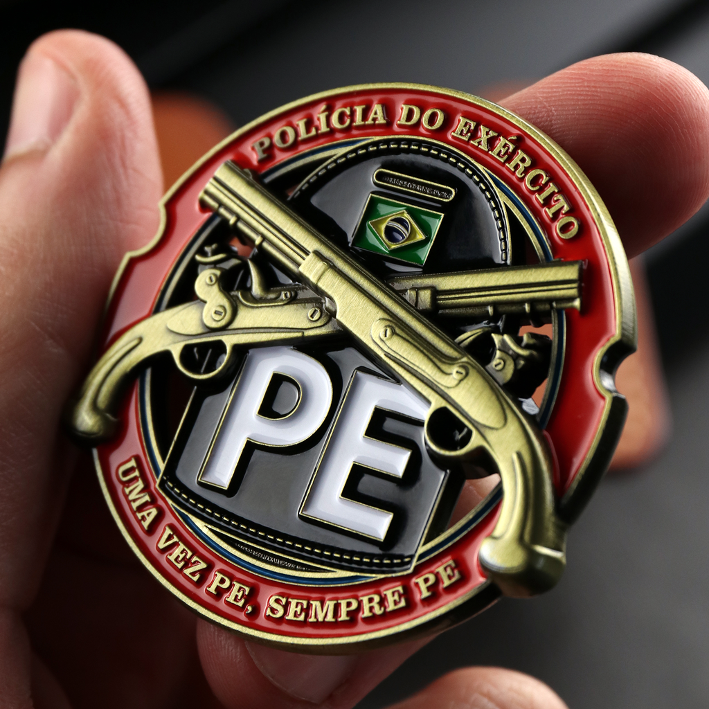 Challenge Coin Polícia Do Exército Tokenac 6608